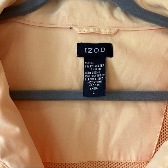 IZOD XFG Men’s Yellow Golf Jacket Size L Half Zip Windbreaker Lightweight - Picture 2 of 9